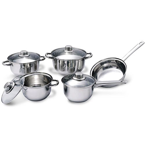 Conjunto de Panelas Inox 5 peças - Multipresentes